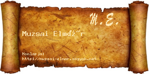 Muzsai Elmár névjegykártya